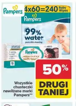 Carrefour Wszystkie chusteczki nawilżane marki Pampers oferta