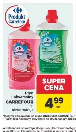 Carrefour Płyn uniwersalny CARREFOUR 1 l różne rodzaje oferta