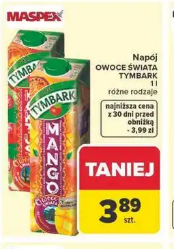 Carrefour Napój OWOCE ŚWIATA TYMBARK 1 l różne rodzaje oferta