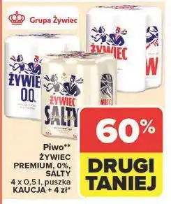 Carrefour Piwo ŻYWIEC PREMIUM, 0%, SALTY oferta