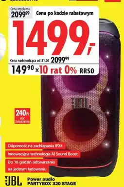 Media Expert Jbl Power audio partybox 320 stage oferta