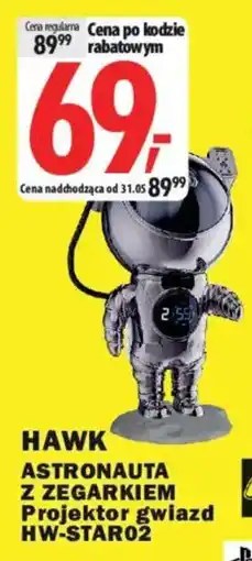 Media Expert Hawk astronauta Z zegarkiem Projektor gwiazd HW-STAR02 oferta