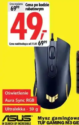 Media Expert Asus Mysz gamingowa tuf gaming M3 ge oferta