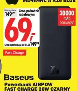 Media Expert Baseus Powerbank airpow fast charge 20W czarny oferta