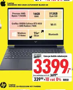 Media Expert HP Laptop victus 15-FB3231NW R7-7445HS oferta