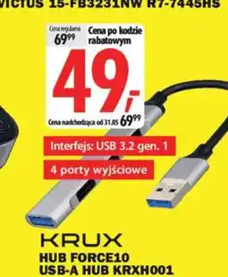 Media Expert Krux hub FORCE10 USB-A hub KRXH001 oferta