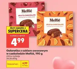 Biedronka Galaretka z sokiem owocowym w czekoladzie Meltié pomarańczowa oferta