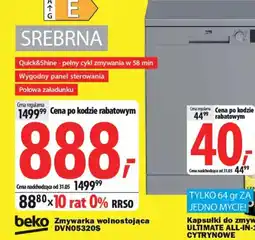 Media Expert Beko Zmywarka wolnostojąca DVN05320S oferta