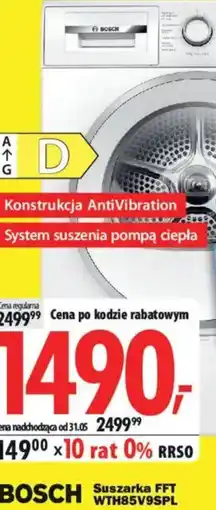 Media Expert Bosch Suszarka fft WTH85V9SPL oferta
