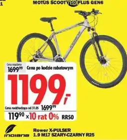 Media Expert Indiana Rower x-pulser 1.9 M17 szary-czarny R25 oferta