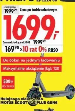 Media Expert Motus Hulajnoga elektryczna scooty 10 plus GEN6 oferta