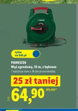 Lidl Wąż ogrodowy PARKSIDE 10m z bębnem oferta
