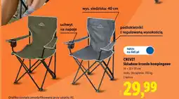Lidl Składane krzesło kempingowe CRIVIT 74x53x91cm oferta