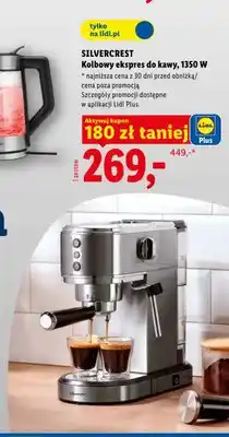 Lidl Kolbowy ekspres do kawy SILVERCREST 1350W oferta