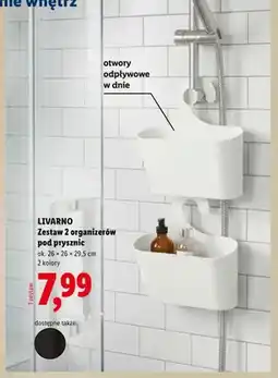 Lidl Zestaw 2 organizerów pod prysznic Livarno 26x26x29,5cm oferta