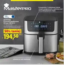 Lidl Frytkownica beztłuszczowa Air Fryer MASTERPRO 1500W oferta