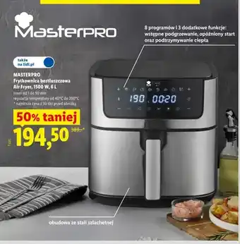 Frytkownica beztłuszczowa Air Fryer MASTERPRO 1500W