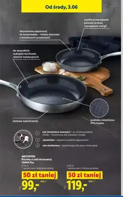 Lidl Patelnia ze stali nierdzewnej MASTERPRO SIGMA Plus 24cm oferta