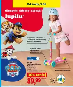 Lidl Hulajnoga trójkołowa Psi Patrol LUPILU ok. 26x76x56cm oferta