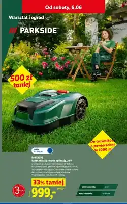 Lidl Robot koszący smart z aplikacją 20V PARKSIDE oferta