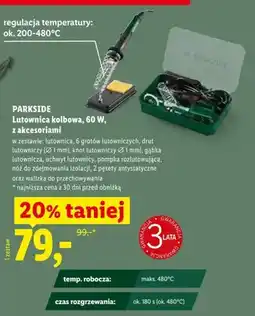 Lidl Lutownica kolbowa PARKSIDE 60W z akcesoriami oferta