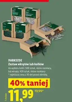 Lidl Zestaw kołków PARKSIDE 500 sztuk oferta