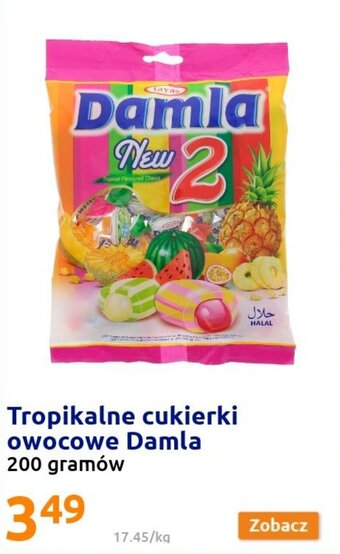 Action Tropikalne cukierki owocowe Damla 200g oferta