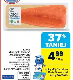 Carrefour Carrefour Łosoś atlantycki świeży filet ze skórą oferta
