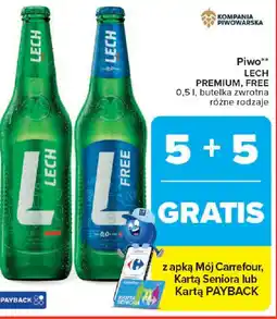 Carrefour Lech Piwo premium, free oferta