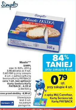 Carrefour Simply Masło ekstra oferta