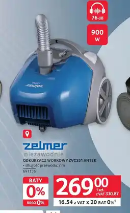 Selgros Zelmer odkurzacz workowy ZVC351 antek oferta