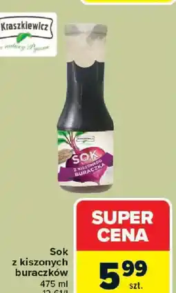 Carrefour Kraszkiewicz Sok z kiszonych buraczków oferta
