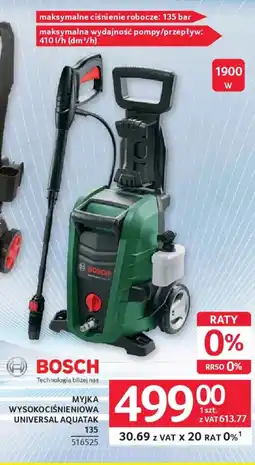 Selgros Bosch myjka wysokociśnieniowa universal aquatak oferta
