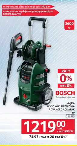 Selgros Bosch myjka wysokociśnieniowa advanced aquatak 160 oferta