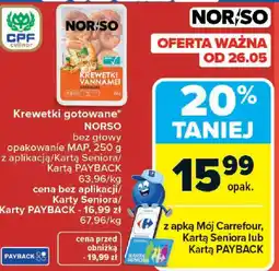Carrefour Norso Krewetki gotowane vannamei oferta