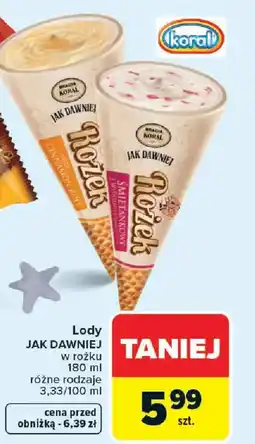 Carrefour Bracia Koral Lody jak dawniej Rożek oferta