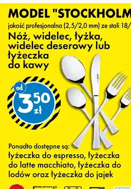 Tedi Model stockholm Nóż, widelec, łyżka, widelec deserowy lub łyżeczka do kawy oferta