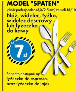Tedi Model spaten Nóż, widelec, łyżka, widelec deserowy lub łyżeczka do kawy oferta
