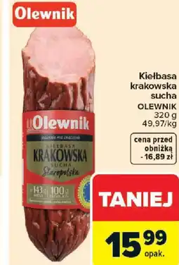 Carrefour Olewink Kiełbasa krakowska sucha Staropolska oferta