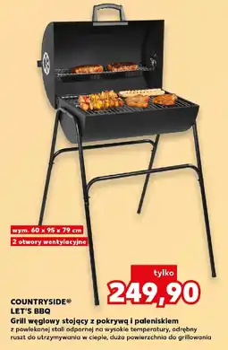 Kaufland Countryside lets bbq Grill węglowy stojący z pokrywą i paleniskiem oferta