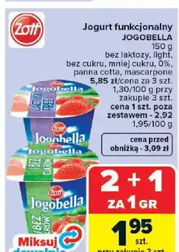 Carrefour Zott Jogurt funkcjonalny jogobella oferta