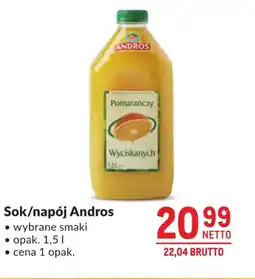 Makro Andros Sok/napój Pomarańczy Wyciskanych oferta