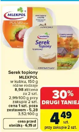 Carrefour Mlekpol Serek topiony oferta