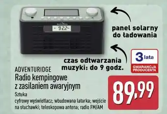 Radio kempingowe z zasilaniem awaryjnym ADVENTURIDGE