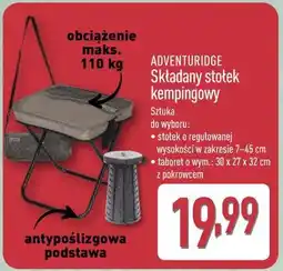 ALDI ADVENTURIDGE Składany stołek kempingowy oferta