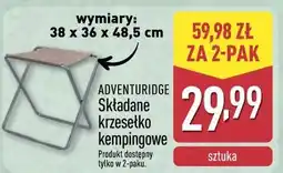 ALDI ADVENTURIDGE Składane krzesełko kempingowe oferta
