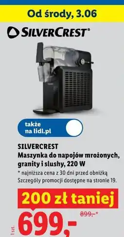Lidl SILVERCREST Maszynka do napojów mrożonych, granity i slushy, 220 W oferta