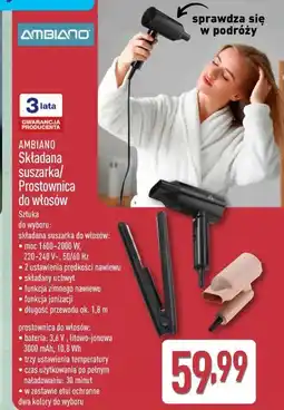 ALDI Składana suszarka/Prostownica do włosów AMBIANO oferta