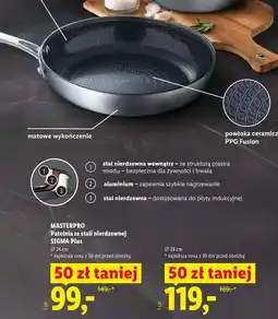 Lidl MASTERPRO Patelnia ze stali nierdzewnej SIGMA Plus Ø 28 cm oferta