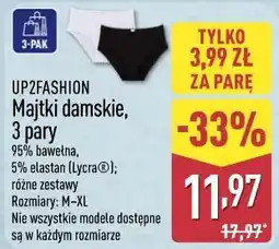 ALDI UP2FASHION Majtki damskie, 3 pary oferta